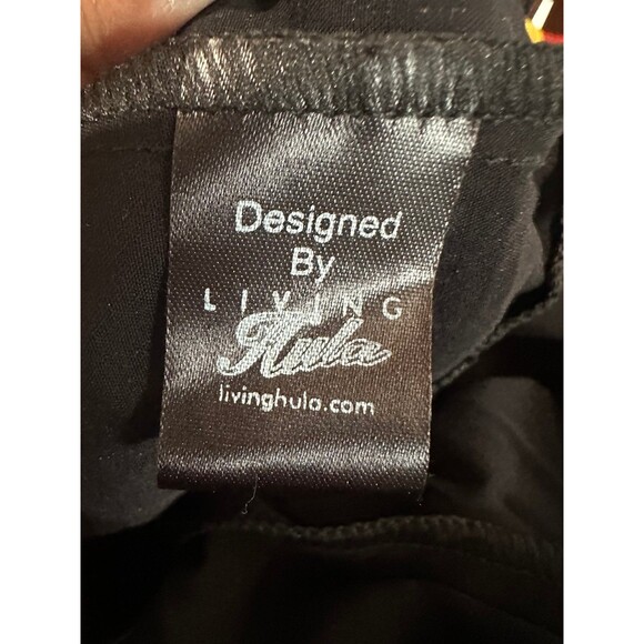 Living Hula Gold Neing Cabernet Lauhala Hawaiian Round Neck Blouse Top XS - Picture 9 of 10